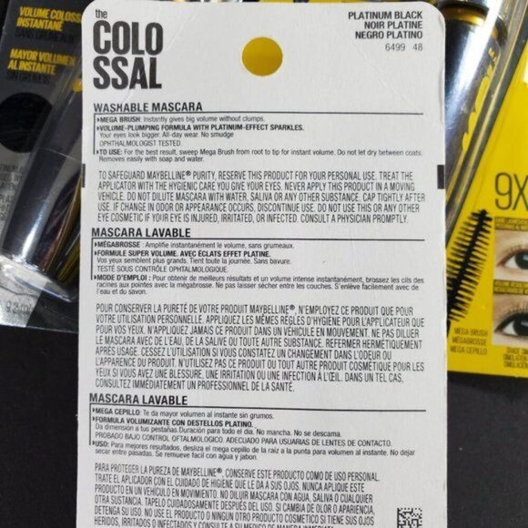 Maybelline Mascara New York Eyelash Colossal Platinum Black 238 Face Make Up - Picture 6 of 9